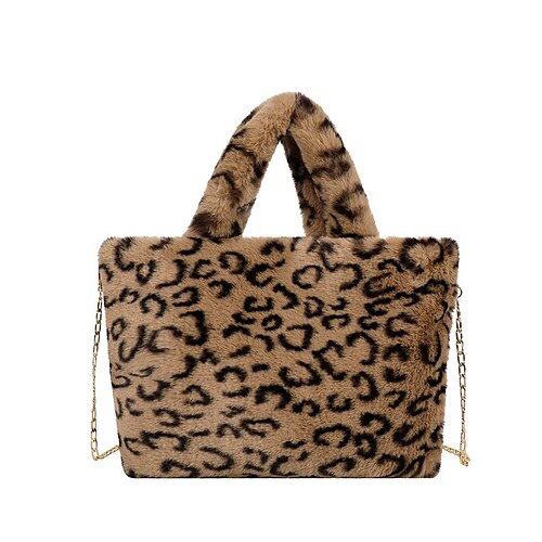 

Femme Sac d'épaule Velours côtelé du quotidien Poids Léger Noir / blanc Léopard Brun foncé