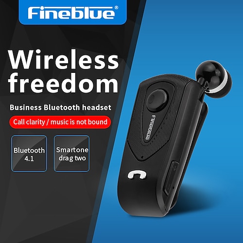 

Auriculares bluetooth fineblue f930 mini auriculares inalámbricos con manos libres para llamadas con micrófono recordatorio de llamadas vibración desgaste clip auriculares