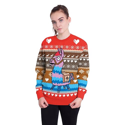 

Christmas Santa Claus Ugly Christmas Sweater / Sweatshirt Hoodie Pullover Print Graphic Hoodie For Men's Women's Unisex Adults' 3D Print 100% Polyester Party