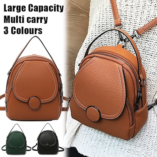 

Mulheres Bolsa crossbody Bolsa de ombro Dome Bag Couro PU Ao ar livre Diário Feriado Ziper Grande Capacidade Prova-de-Água Leve Côr Sólida Preto Marron Verde