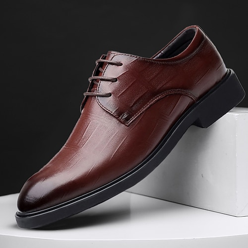 

Homme Oxfords Chaussures derby Chaussures habillées Marche Décontractées du quotidien Cuir Confortable Bottine / Demi Botte Mocassins Noir Marron Printemps Automne