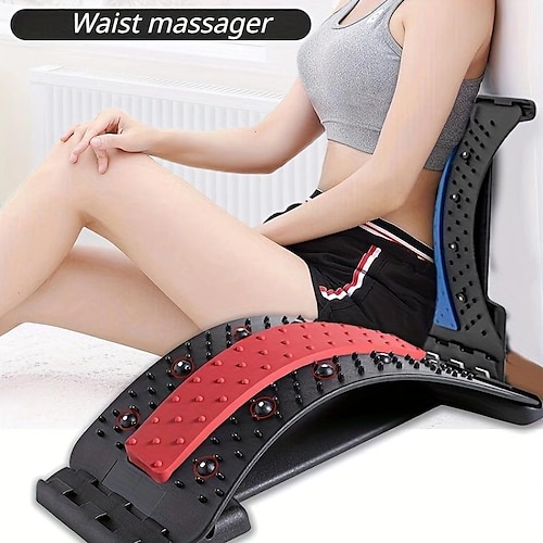 

1pc Back Stretch Massager, Relieves Back Pain and Improves Posture Home Massage, Fitness Equipment Stretch Spine Correction Back Pad