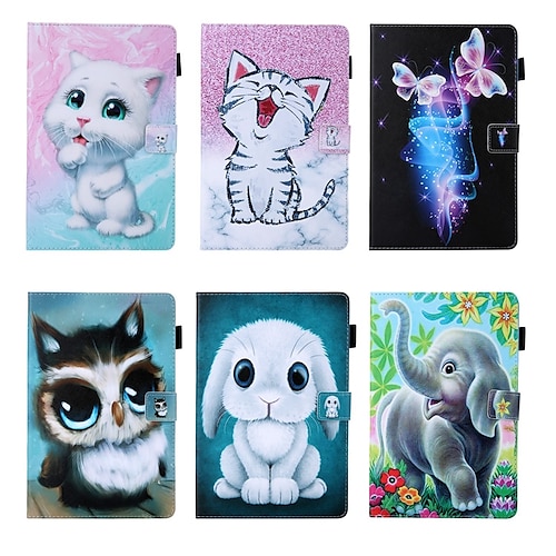 

Tábua Capa da Caixa Para Apple iPad Air 5º ipad 9th 8th 7th Generation 10.2 inch iPad Air 3º iPad mini 6º iPad mini 5º 4º iPad Pro 2º 11'' iPad Pro 1º 11'' Com Suporte Virar Porta-Cartão Animal TPU