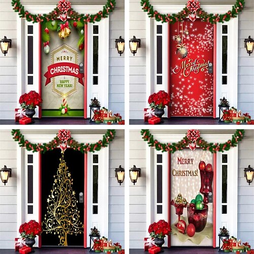 

decoração de porta de natal greenwich fundo de natal pano porta de natal pendurado decoração de festa de ano novo tapeçaria de porta