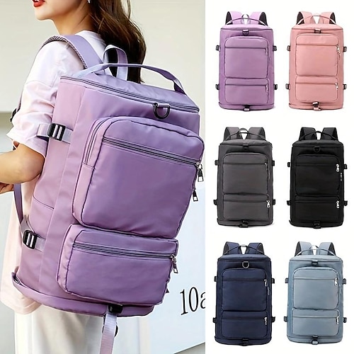 

Femme sac à dos Sac à dos fonctionnel Extérieur Voyage Oxford Grande Capacité Etanche Durable Fermeture Noir Rose Claire Bleu Ciel