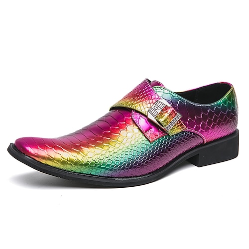 

Hombre Zapatos de taco bajo y Slip-On Zapatos de Mojes Tallas Grandes Negocios Navidad Fiesta y Noche PU Cómodo Mocasín Rojo Azul Invierno