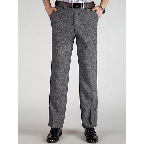 

Hombre pantalones de traje Pantalones Pantalones de traje Bolsillo Plano Comodidad Transpirable Exterior Diario Noche Moda Casual Gris Claro Gris Oscuro