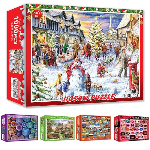 

Calendrier de l'Avent 2023, puzzles de Noël, calendriers de compte à rebours surprise, puzzle d'hiver de 1000 pièces pour enfants adultes, cadeaux de Noël pour garçons et filles, compte à rebours jusqu'à Noël.