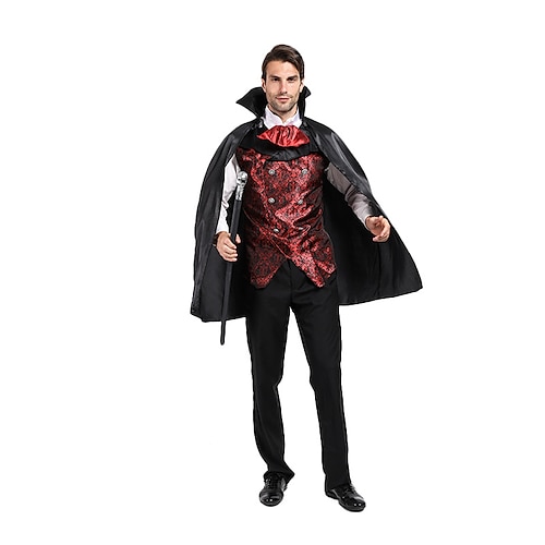 

Vampire Dracula Cosplay Costume Masquerade Adults' Men's Outfits Cosplay Party / Evening Halloween Carnival Masquerade Easy Halloween Costumes