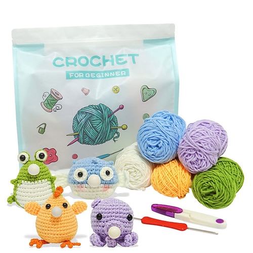 Beginner Crochet Kit for Adults,4pcs/set Beginner Crochet Learn to Crochet  Kit,Crochet Kits, Succulent Plants Crochet Set, Knitting Kit for Beginners  2024 - $27.99