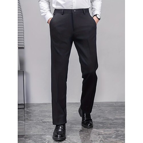 

Homme pantalon de costume Pantalon Pantalon de costume Poche Plein Confort Respirable Extérieur du quotidien Sortie Mode Décontractées Noir