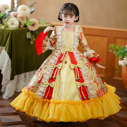 

Gótico Rococó Inspirado en la vendimia Medieval Vestidos Ropa de Fiesta Baile de Máscaras Princesa Shakespeare Chica Cosplay Disfraz Vestido de Gala Víspera de Todos los Santos Fiesta Cumpleaños