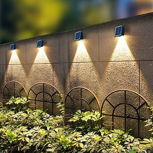 

Luz de lavado de pared solar súper brillante lámpara de pared impermeable al aire libre villa jardín terraza cerca patio Navidad vacaciones paisaje decoración