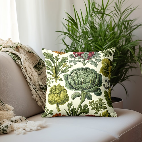 

Housse de coussin double face en forme de légumes, taie d'oreiller carrée décorative et douce, pour chambre à coucher, salon, canapé, chaise, 1 pièce