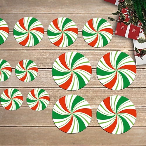 

Christmas Colorful Candy Sticker 3d Removable Wall Sticker False Window Living Room Sticker
