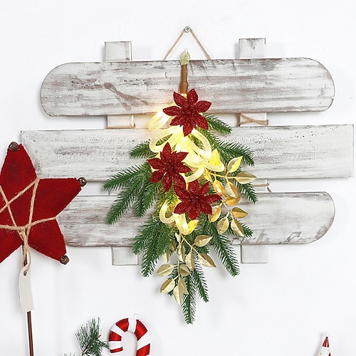 

Christmas Wreath With Light for Front Door, Xmas Door Wreaths, Christmas Home Decor, Xmas Christmas Decorations Indoor Outdoor