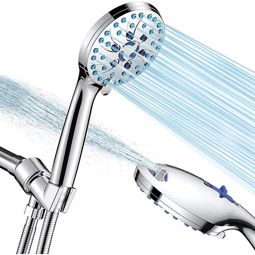 

Pommeau de douche à main, pomme de douche haute pression multifonctionnelle avec 8 modes, buse de pulvérisation de douche quotidienne pour salle de bain, accessoires de salle de bain