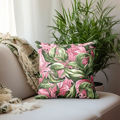 

Doppelseitiger Kissenbezug mit Blumenmuster, 1 Stück, weich, dekorativ, quadratischer Kissenbezug für Schlafzimmer, Wohnzimmer, Sofa, Couch, Stuhl