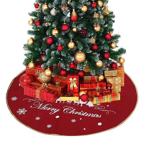 

saia de árvore de enfeite de natal 39 polegadas feliz natal alces decoração de saia de árvore rústica