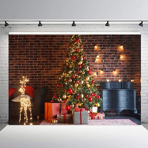 

Christmas Background Cloth New Year Party Decoration Home Background Wall Decoration Hanging Cloth Studio Photo Photo Background Banner