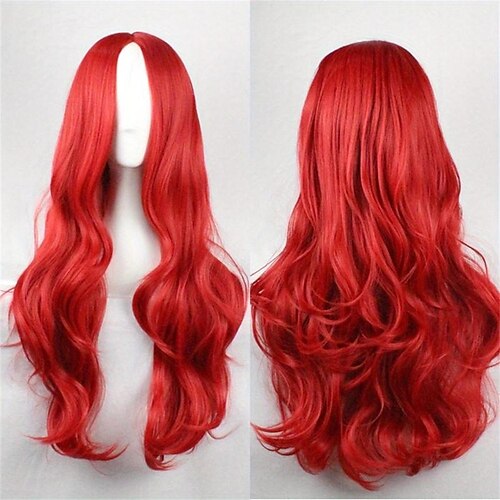 

Colorful Long Curly Wavy Wig Synthetic Wig Beginners Friendly Heat Resistant Fashionable For Daily Use Party Christmas Party Wigs