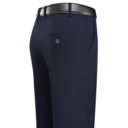 

Hombre pantalones de traje Pantalones de Pana Pantalones Pantalones casuales Bolsillo Color sólido Listo para vestir Deportes Longitud total Exterior Casual Moda Ropa de calle Negro Azul Marino Alta