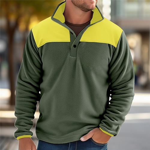 

Hombre Sudadera Negro Verde Ejército Azul Piscina Cuello Mao Bloque de color Retazos Deporte Diario Festivos Ropa de calle Básico Casual Primavera Otoño Ropa Sudaderas con capucha Sudaderas