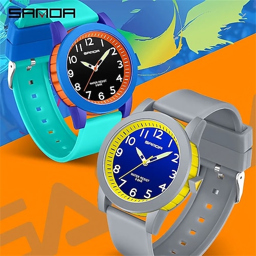 

Sanda hombres mujeres deporte original hombre señora reloj de pulsera de cuarzo 50m impermeable moda simple fino relojes masculinos y femeninos