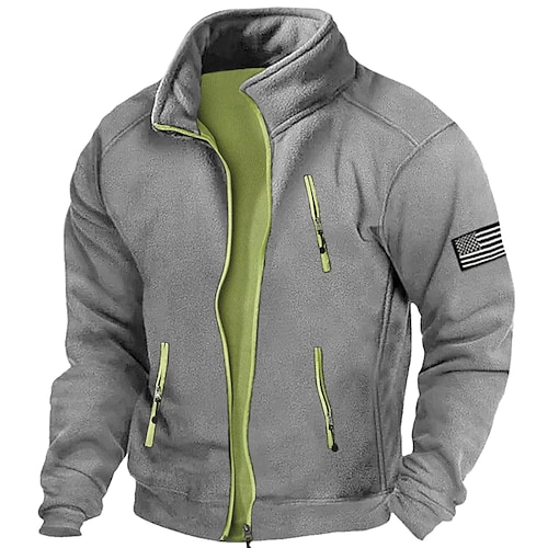 

Hombre Chaqueta deportiva Sudadera con cremallera completa Negro Verde Trébol Gris Cuello Mao Plano Deporte Diario Festivos Ropa de calle Básico Casual Otoño Invierno Ropa Sudaderas con capucha