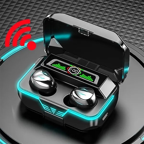 

Stereo Bluetooth5.3 Earbuds Waterproof Wireless Sport Headset Noise Cancelling Bluetooth Gaming Earphones with LED Display Charging Case/Power Bank /Phone Stand