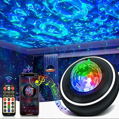 

Rosssetta proyector de estrellas proyector de luz galaxia con control remoto/bt proyector de luz de estrella altavoz para dormitorio/techo/decoración del hogar proyector de luz LED para niños