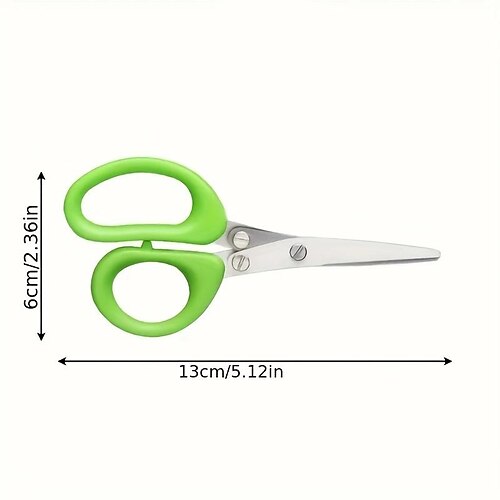 1pc Stainless Steel Kitchen Scissors, Multilayer Vegetable Scissors, 5  Blades Onion Scissors, Multifunctional Kitchen Tool, Vegetable Cutter, Small  Kitchen Accessory, Kitchen Supplies