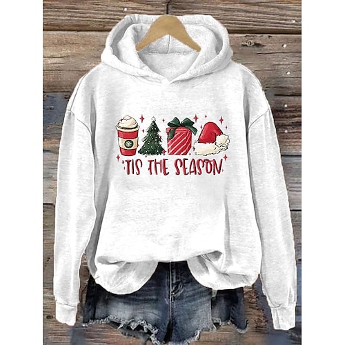 

Weihnachten Weihnachtsbäume Weihnachtsstrickjacke Kapuzenshirt Bedruckt Grafik Kapuzenshirt Für Herren Damen Unisex Erwachsene Heißprägen 100% Polyester Casual Festival