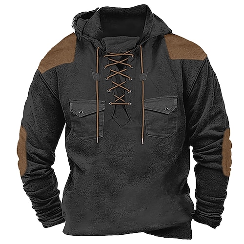 

Herren Hoodie Sweatshirt Kapuze Schwarz Blau Grün Mit Kapuze Farbblock Sport Natur Täglich Festtage Strassenmode Cool Brautkleider schlicht Herbst Winter Bekleidung Kapuzenpullover Sweatshirts