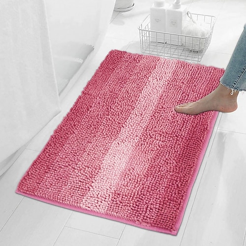 

1pc Chenille Floor Mats, Bathroom Door Mats, Absorbent Carpets, Bathroom Water Absorption Anti-skid Mat, Bathroom Doormat, Bedroom Carpet, Floor Mat