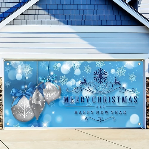 Couverture de porte de Noël Décoration Noel Exterieur Bannière de