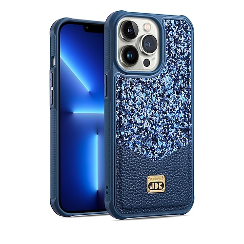 

Handy Hülle Handyhüllen Für iPhone 14 13 12 11 Pro Max Plus X XR XS Rückseite Ganzkörperschutz Bling Glitzer glänzend Stoßresistent Retro TPU PU-Leder