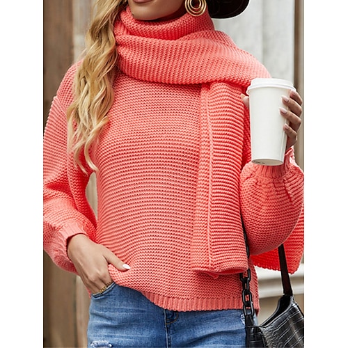 

Damen Pullover Rundhalsausschnitt Gerippt Stricken Acryl Strick Herbst Winter Standard Outdoor Täglich Verabredung Modisch Brautkleider schlicht Weich Langarm Feste Farbe Rosa Marineblau Grün S M L