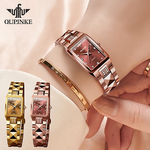 

Nuevos olevs olevs marca relojes para mujer nicho senior sentido del reloj de cuarzo temperamento de moda acero de tungsteno relojes de mujer de oro rosa