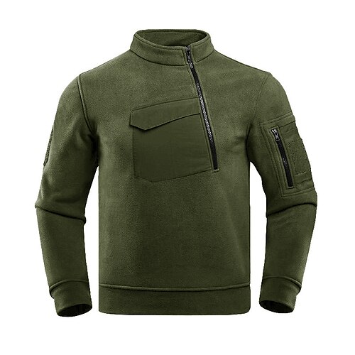 

Hombre Sudadera Sudadera con cremallera Negro Verde Ejército Azul Marino Caqui Gris Cuello Mao Plano Deporte Diario Festivos Básico Casual Táctico Primavera Otoño Ropa Sudaderas con capucha