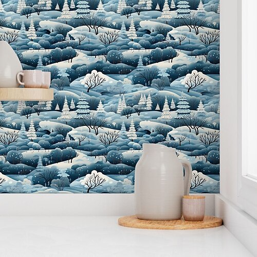 

Mountain Wallpaper Peel and Stick Wallpaper Removable Pvc/Vinyl Self Adhesive for Home Decor Wall Decor 17.7''x118''(45cmx300cm)