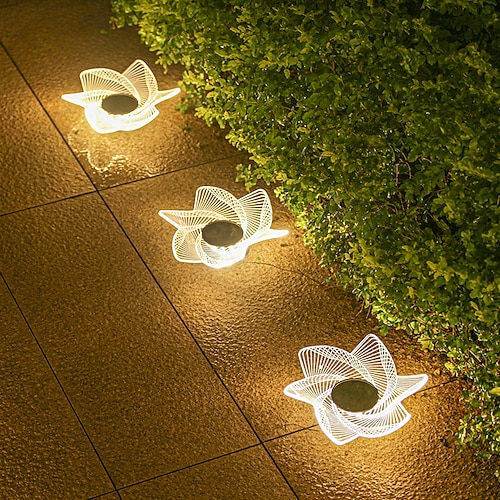 

4 pièces lampes solaires enterrées étanche extérieure cour applique murale vacances jardin passerelle patio paysage décoration éclairage extérieur