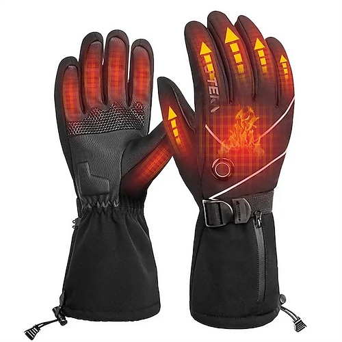 

Guantes calefactables con batería, pantalla táctil, guantes calefactores impermeables, guantes de esquí cálidos de invierno para escalar, senderismo, ciclismo, motociclismo, esquí, snowboard