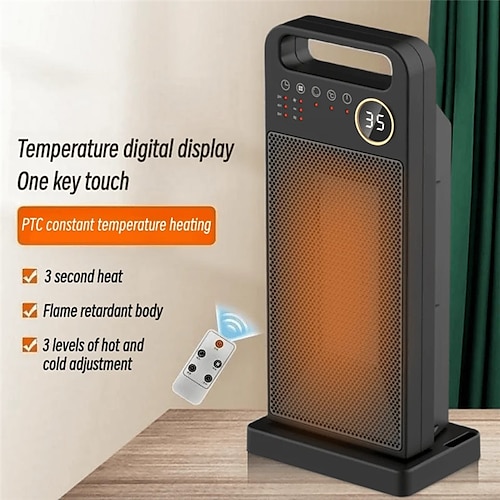 

Calentador eléctrico de 2000w, termostato inteligente, calentador vertical, radiador doméstico, máquina calentadora remota, calentador de calefacción de invierno para oficina