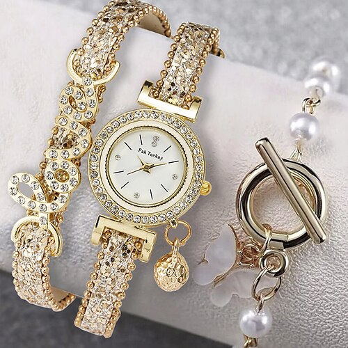 

Women's Quartz Watches Quartz Butterly Style Modern Style Butterfly Cute Analog Blushing Pink