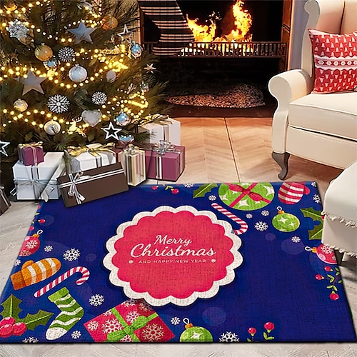 

Christmas Decorations Area Rug Non Slip Bedside Livingroom Bedroom Indoor Outdoor Gifts Car