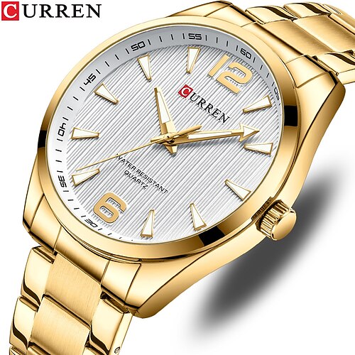 

CURREN Hombre Relojes de cuarzo minimalista Moda Negocios Reloj de Muñeca IMPERMEABLE Decoración Acero Reloj