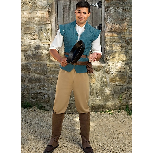  Rapunzel Prins Eugene Fitzherbert Flynn Rider Kläder Film-cosplay for Herr Karnival Möhippa