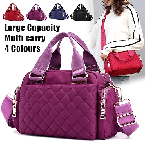 

Mujer Bolso de mano Bolso bandolera Bolsa de hombro Bolsa de vagabundo Bolso de gimnasio Bolsa de pañales Nailon Exterior Diario Festivos Cremallera Gran Capacidad Impermeable Ligero Color sólido
