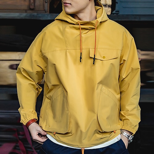 

Homme Sweat à capuche Noir Jaune Capuche Plein Poche avant Sport Loisir du quotidien Vacances Vêtement de rue Frais Décontractées Printemps Automne Vêtement Tenue Pulls Capuche Pulls molletonnés